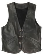 Black 1993 Vintage Leather Vest | Chrome Hearts