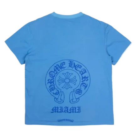 Exclusive MIAMI Chrome Hearts Blue T Shirt