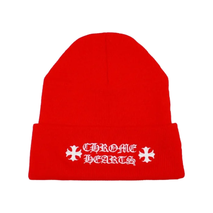 Chrome Hearts Embroidery Red Beanie