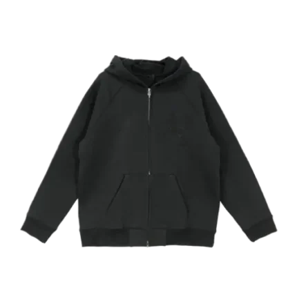 Plain Black Zip Up Chrome Hearts Hoodie