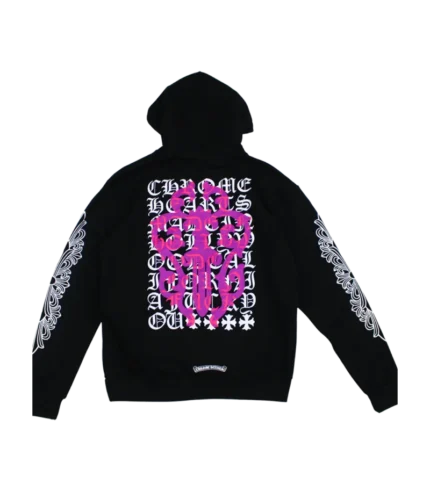 Chrome Hearts Pink Dagger Eye Chart Pullover Hoodie