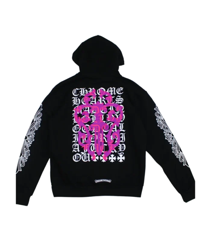 Chrome Hearts Pink Dagger Eye Chart Pullover Hoodie