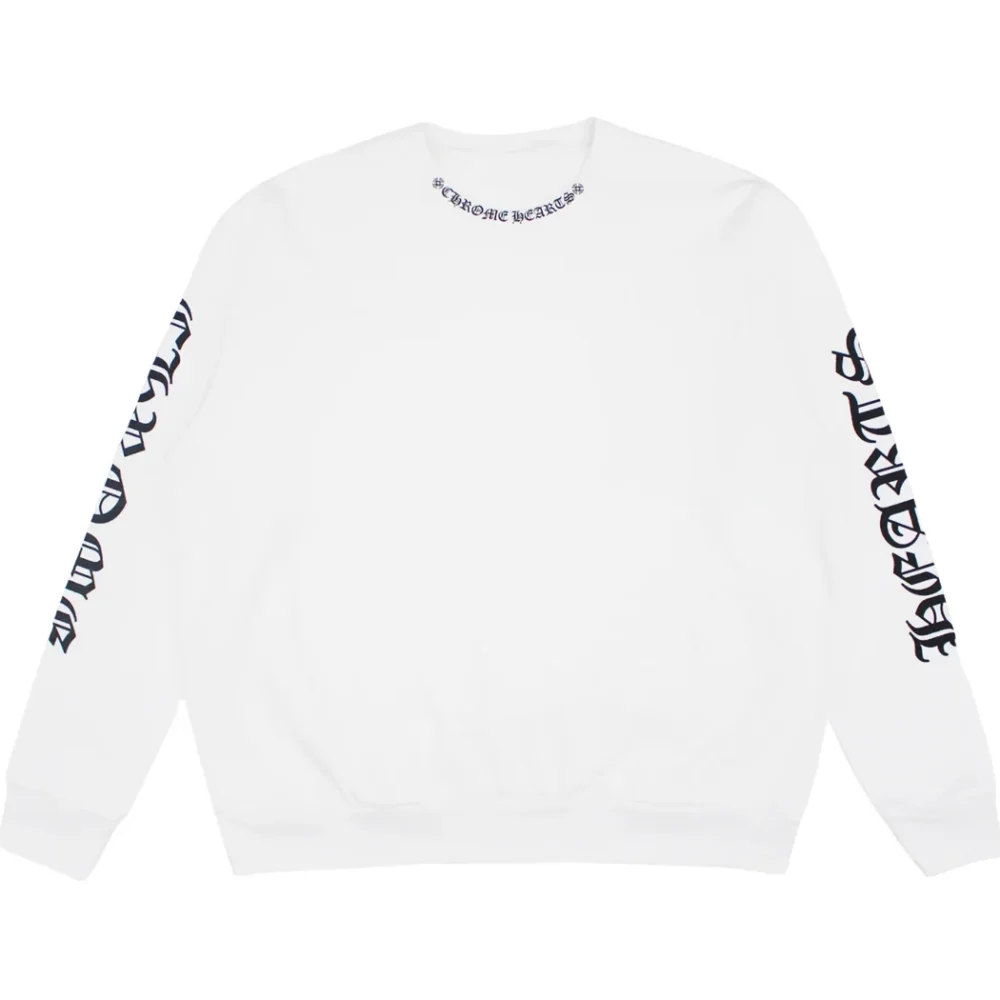 Neck Letters White Chrome Hearts Sweaters