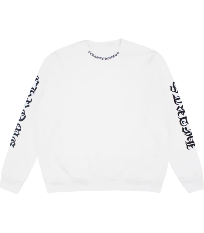 Neck Letters White Chrome Hearts Sweaters