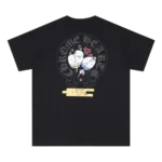 Black Chrome Hearts T Shirt with Stray Paint The Walls