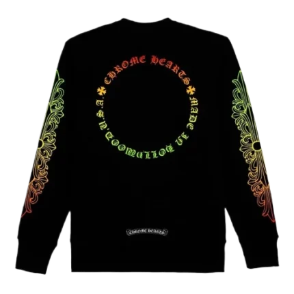 Chrome Hearts Gradient Flower Pattern Sweatshirt