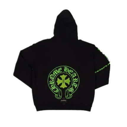 Black And Green Chrome Hearts Hoodie