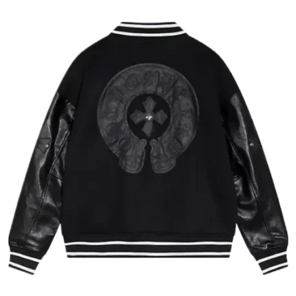 Chrome Hearts Horse Shoe Embroidery Patch Varsity Jacket