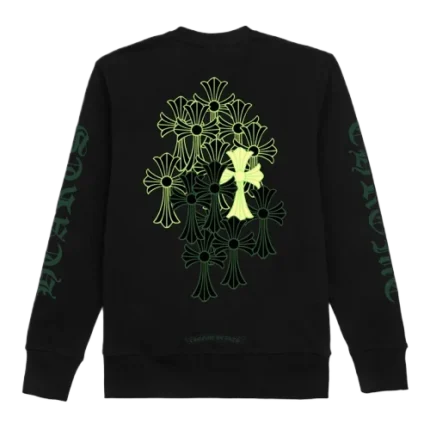 Chrome Hearts Multi Green Cemetry Cross Limited Edition Sweatshirt