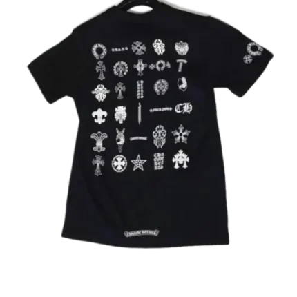 Black Chrome Hearts Multiple Logo T Shirt