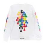 Chrome Hearts Long Sleeve Multicolor Cross T-Shirt