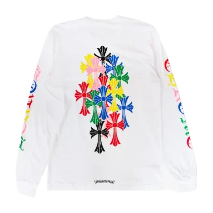 Chrome Hearts Long Sleeve Multicolor Cross T-Shirt