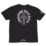 Black Chrome Hearts Neck Logo T Shirt With Pocket