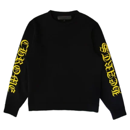 Chrome Hearts Yellow Logo Cashmere Crewneck Sweatshirt