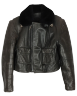 Black Cher's Custom Shearling Bomber Jacket | Chrome Hearts