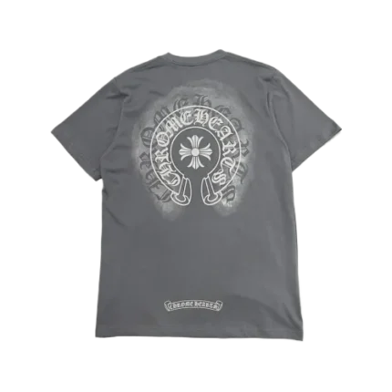 Grey Chrome Hearts Shirt 3D Horseshoe Logo