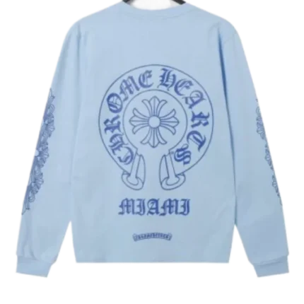 Chrome Hearts Blue Miami Long Sleeve T-Shirt