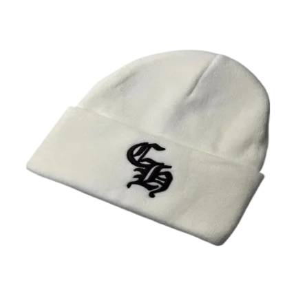 Classic Chrome Hearts CH Embroidery White Beanie