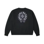 2 Different Chrome Hearts Embroidery Logo Black Sweatshirt