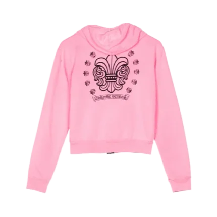 Chrome Heart Pink Hoodie Zip Up