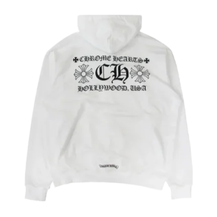 White Chrome Hearts Hoodie Hollywood USA