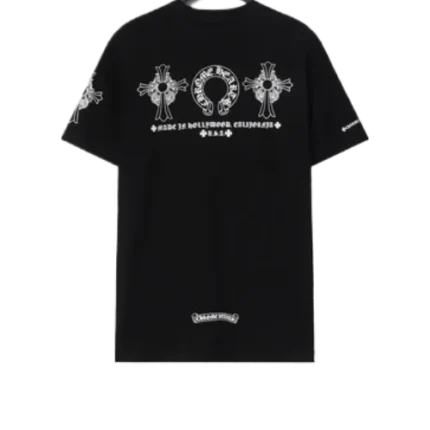 Chrome Hearts Cross Horseshoe Logo T Shirt Black