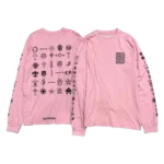 Classic Chrome Hearts Different Logo Pink Long Sleeve Tee