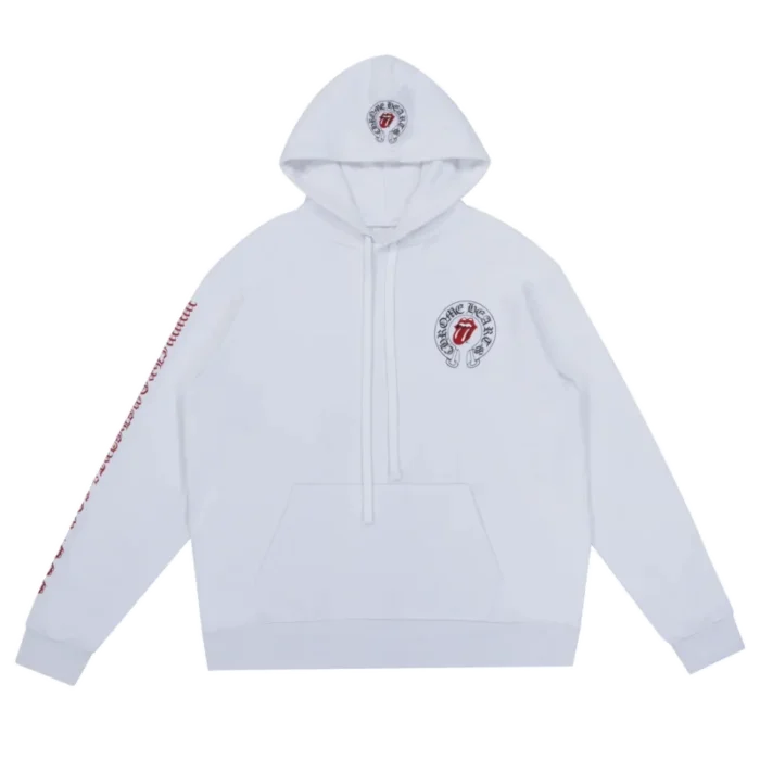 Chrome Hearts Rolling Stones White Hoodie