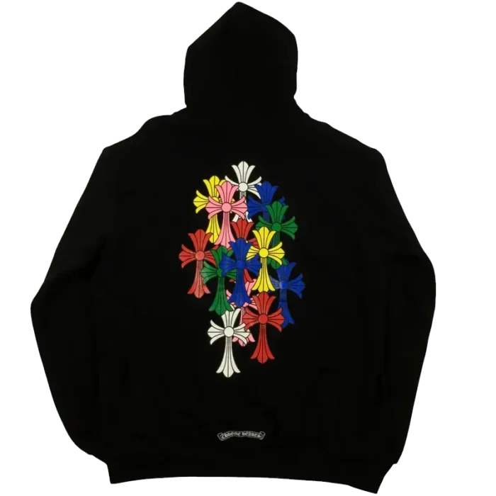 Chrome Hearts Multicolor Cross Cemetery Zip Up Hoodie