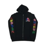 Chrome Hearts Multicolor Cross Cemetery Zip Up Hoodie