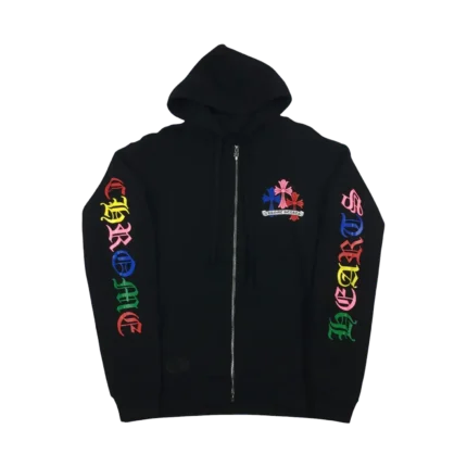 Chrome Hearts Multicolor Cross Cemetery Zip Up Hoodie