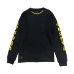 Chrome Heart Long Sleeve Black Shirt Yellow Neck Logo