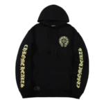 Chrome Hearts Yellow Sanskrit Letter Floral Sleeve Hoodie