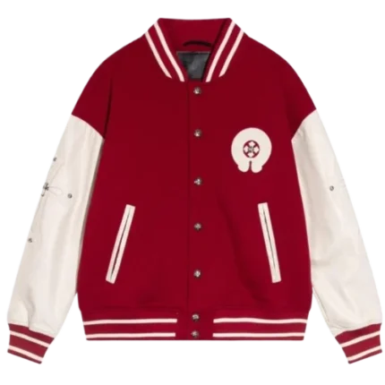 Chrome Hearts Red Wool Varsity Jacket