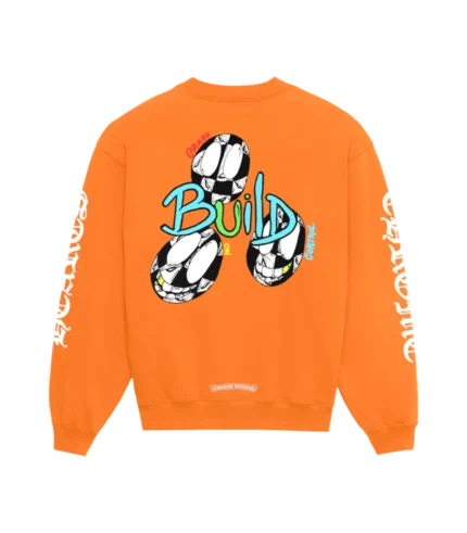 Chrome Hearts Matty Boy Build Orange Sweatshirt