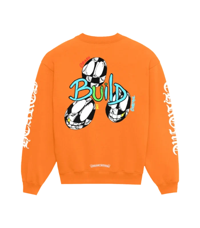 Chrome Hearts Matty Boy Build Orange Sweatshirt