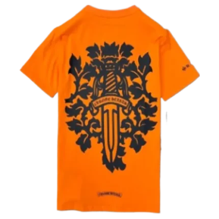 Orange Chrome Hearts Shirt Dagger Logo