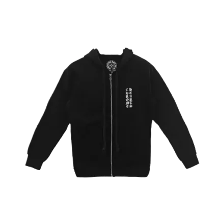 Black Chrome Hearts Zip Hoodie