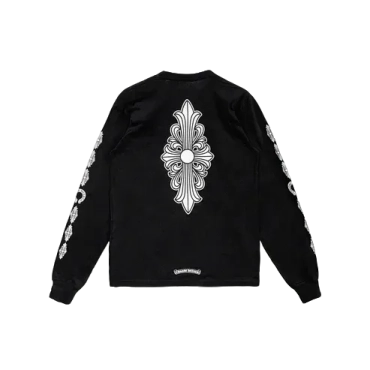 Long Sleeve Chrome Hearts Flora Cross Tee