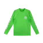 Chrome Hearts Green Long Sleeve​ Horseshoe Script Logo Shirt