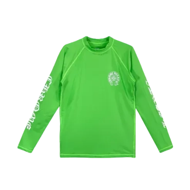 Chrome Hearts Green Long Sleeve​ Horseshoe Script Logo Shirt