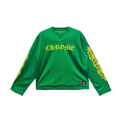 Mesh Green Chrome Hearts Long Sleeve Jersey Tee