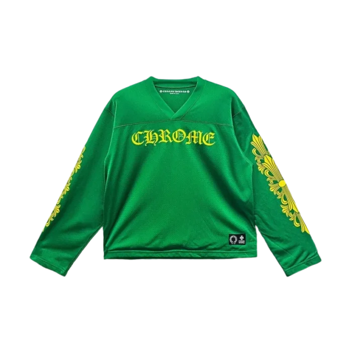 Mesh Green Chrome Hearts Long Sleeve Jersey Tee