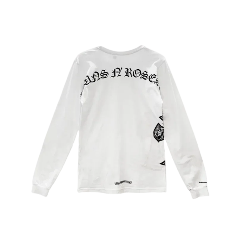 Gun N Roses White Cross Embroidery Logo Long Sleeve T shirt 1 transformed