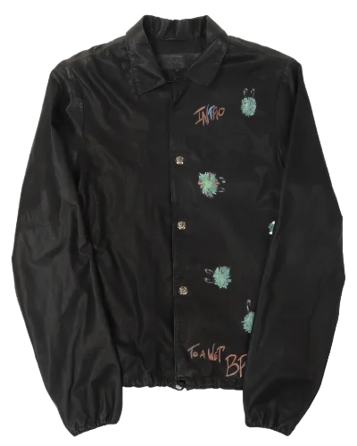 Matty Boy Hand Painted Leather Coach Jacket