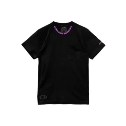 Purple Chrome Hearts Neck Logo T-Shirt