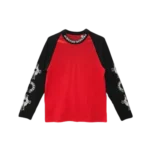 Red And Black Horseshoe Logo Long Sleeve T Shirt