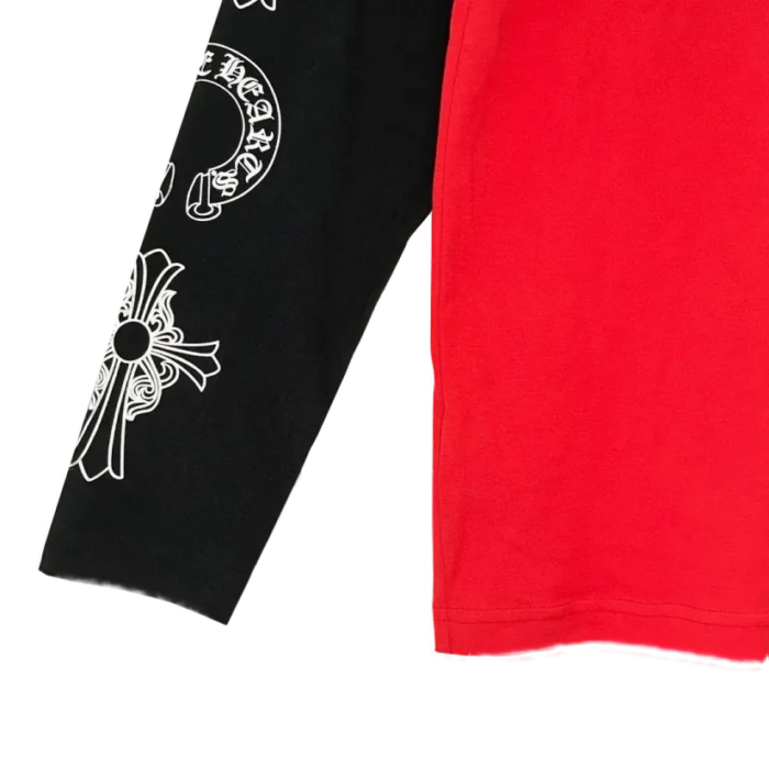 Red Black Horseshoe Cross Logo Long Sleeve T shirt 3 transformed