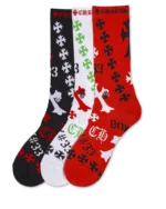 CHROME HEARTS STENCIL SOCKS Set of 3 Pairs