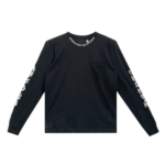 Script Chrome Hearts Neck Logo Long Sleeve Black Tee